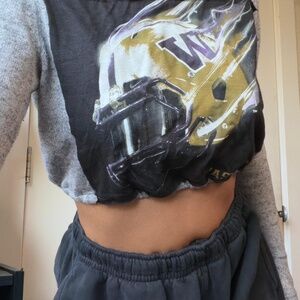Washington Huskies Crop Sweater Vintage Small